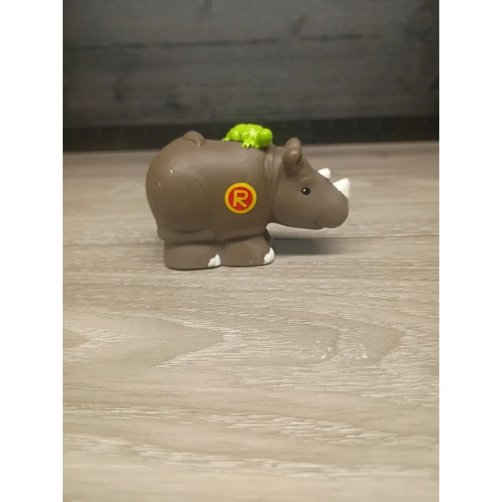 Fisher Price Little People R - Rhino Zoo Figure Ark ABC 2004 Mattel